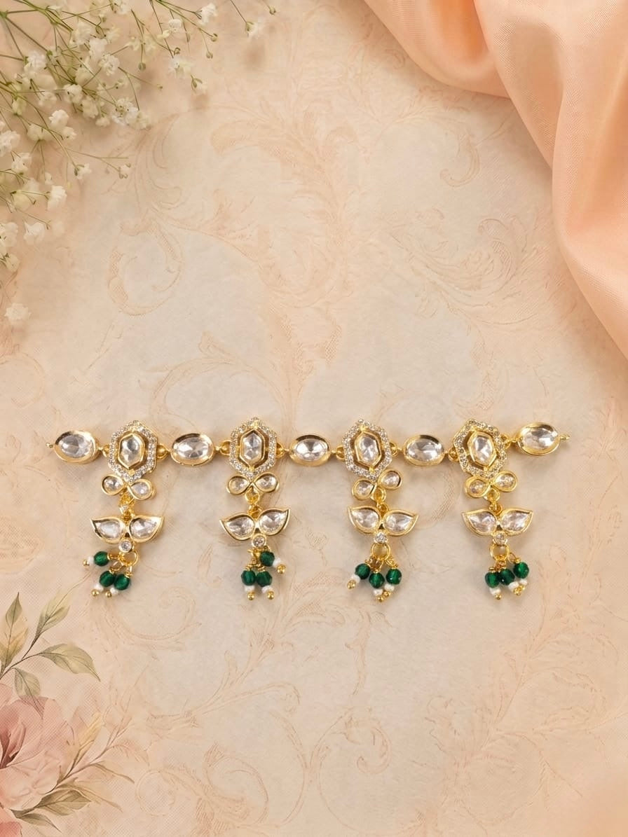 💫Kundan Moissanite Kamar Band💫