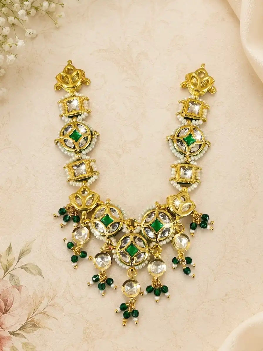 Emerald Kundan Heritage Mala