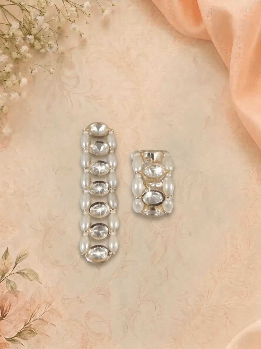 Kundan Moissanite foldable kada